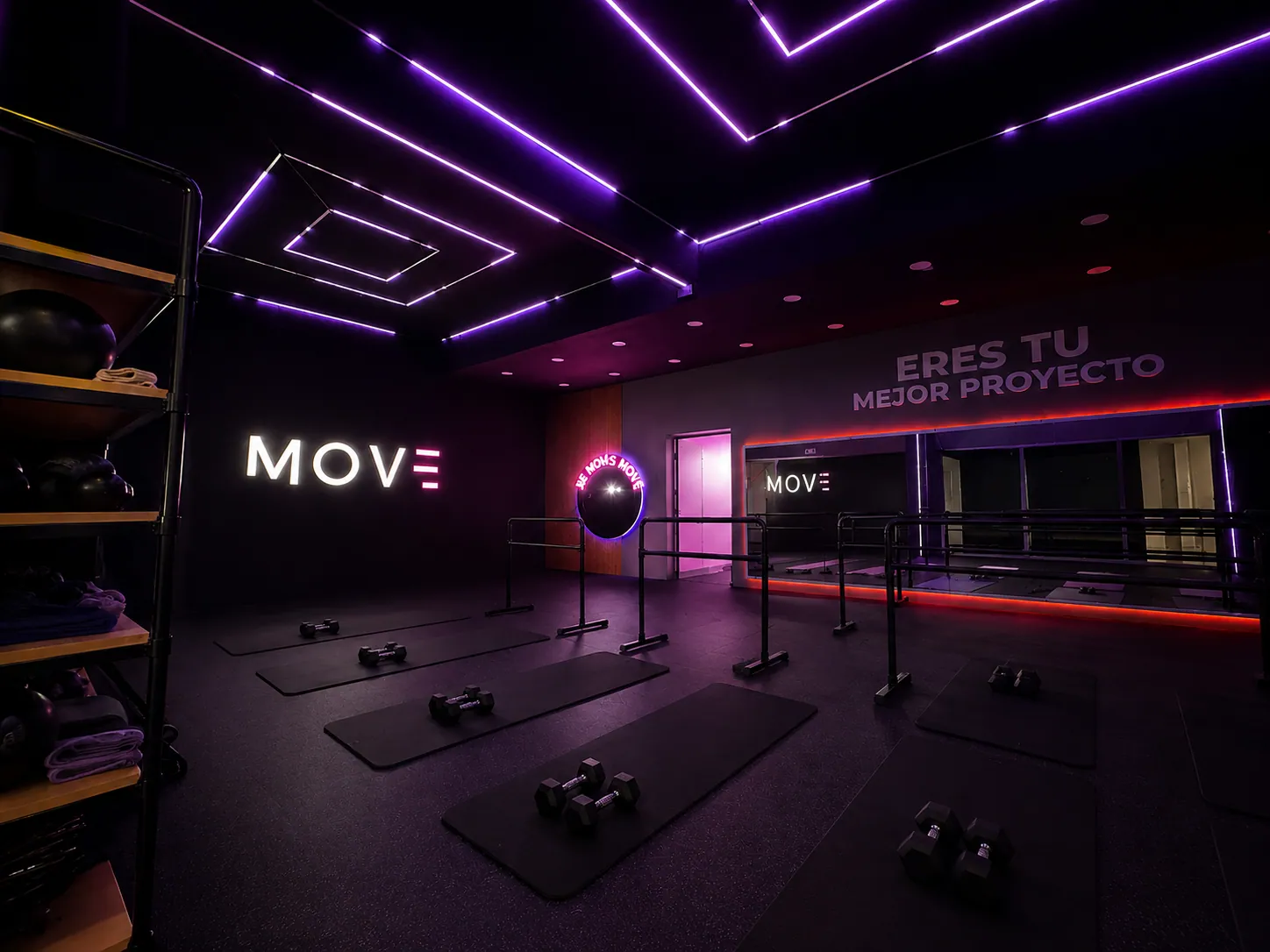Área de entrenamiento en MOVE Studio Xalapa